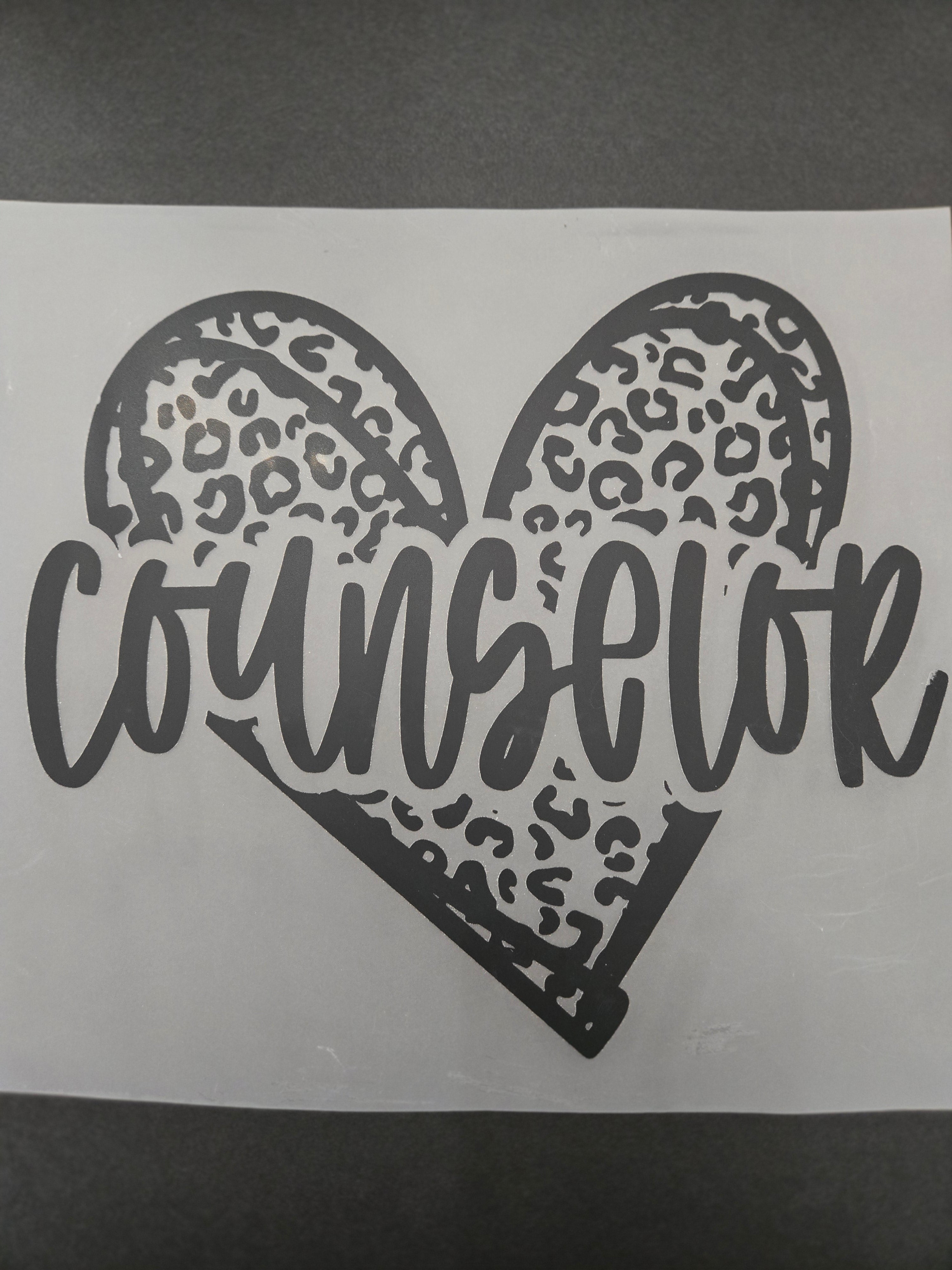 DTF PRINT BLK HEART COUNSELOR