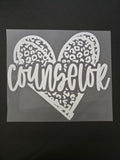 DTF PRINT White heart Counselor
